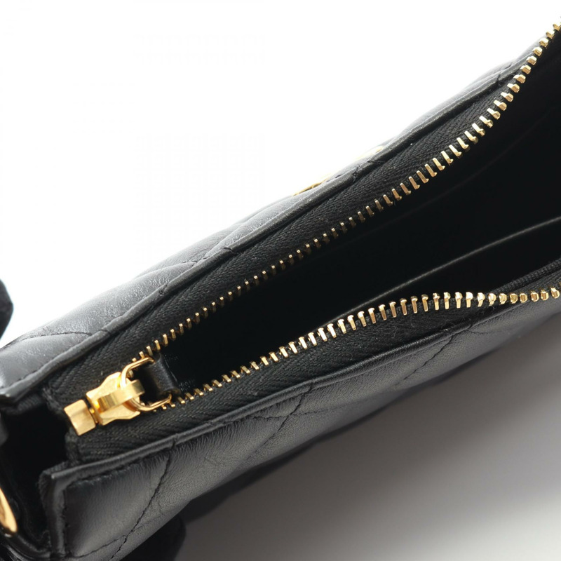 香奈兒 (CHANEL) Matelasse Hobo 鏈條單肩包，羊皮材質，黑色，二手，金色五金-5