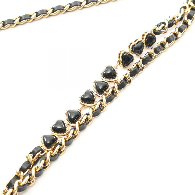 香奈兒 (CHANEL) Matelasse Hobo 鏈條單肩包，羊皮材質，黑色，二手，金色五金-7