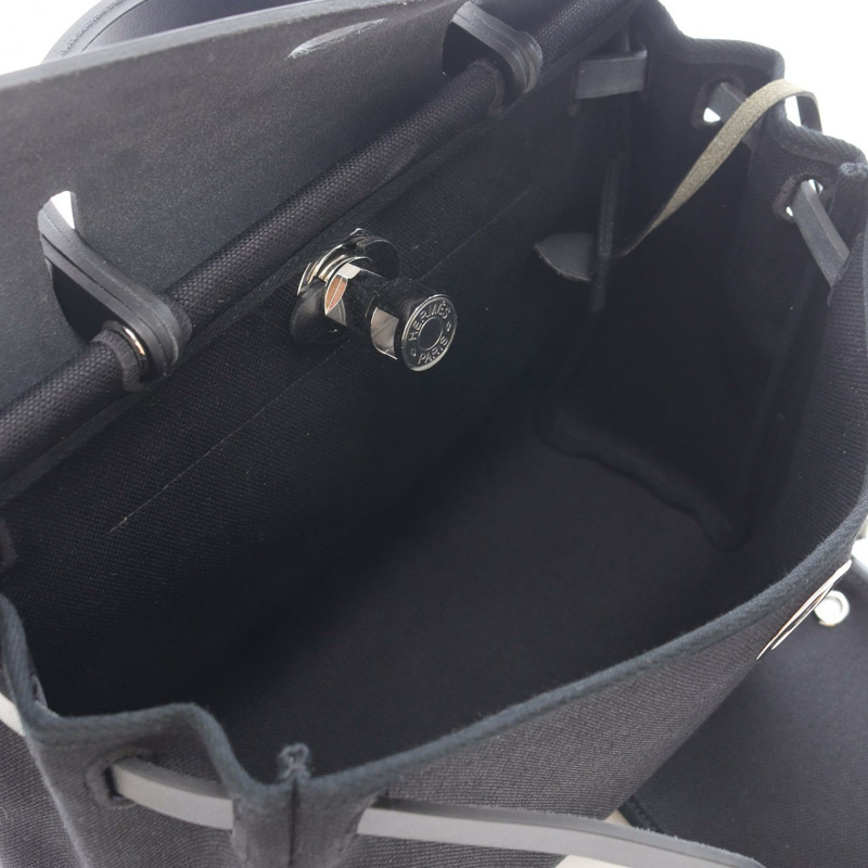 愛馬仕 Herbag Zip PM Retourne 單肩手提包 B hunter Toile 軍綠黑 SHW-2