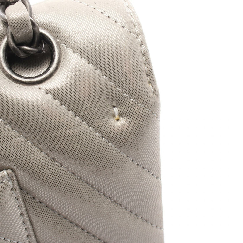 香奈兒 (CHANEL) Matelasse W 翻蓋鏈條單背包 A01112 皮革 金色 二手 女士 SHW-8