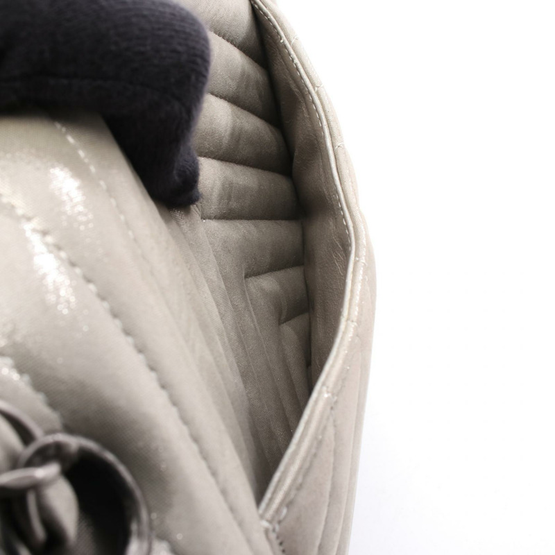 香奈兒 (CHANEL) Matelasse W 翻蓋鏈條單背包 A01112 皮革 金色 二手 女士 SHW-9