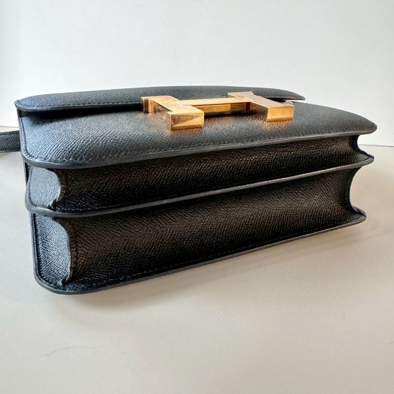 HERMES Constance MM 24 cm 康康包 EP皮 89 黑 金釦 D刻-4