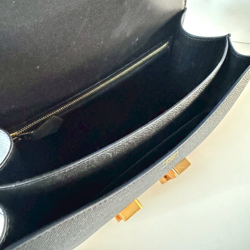 HERMES Constance MM 24 cm 康康包 EP皮 89 黑 金釦 D刻-6