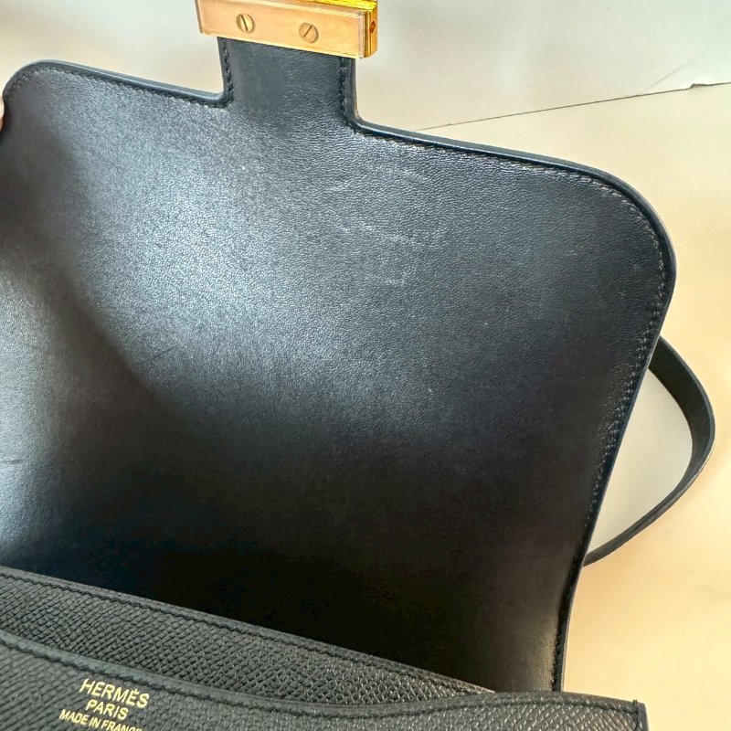 HERMES Constance MM 24 cm 康康包 EP皮 89 黑 金釦 D刻-7