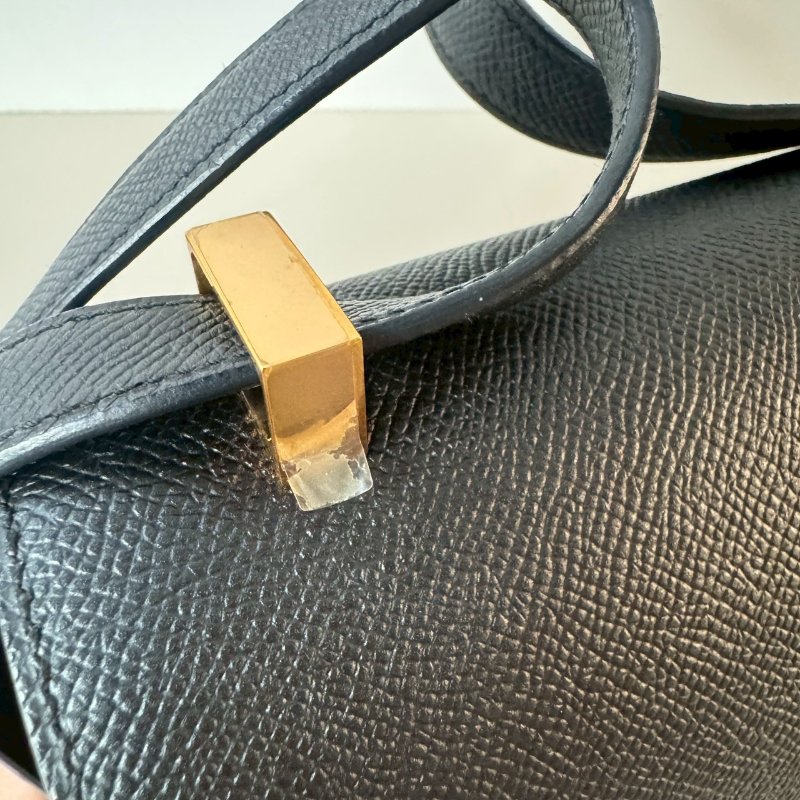 HERMES Constance MM 24 cm 康康包 EP皮 89 黑 金釦 D刻-8