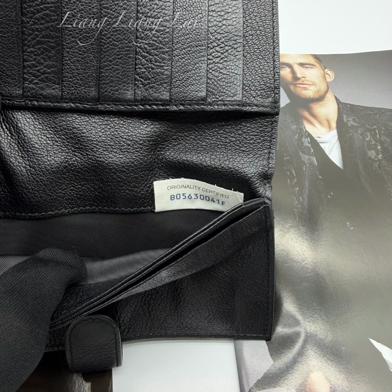 BOTTEGA VENETA BV 經典編織小羊皮對折扣式黑色中夾-3