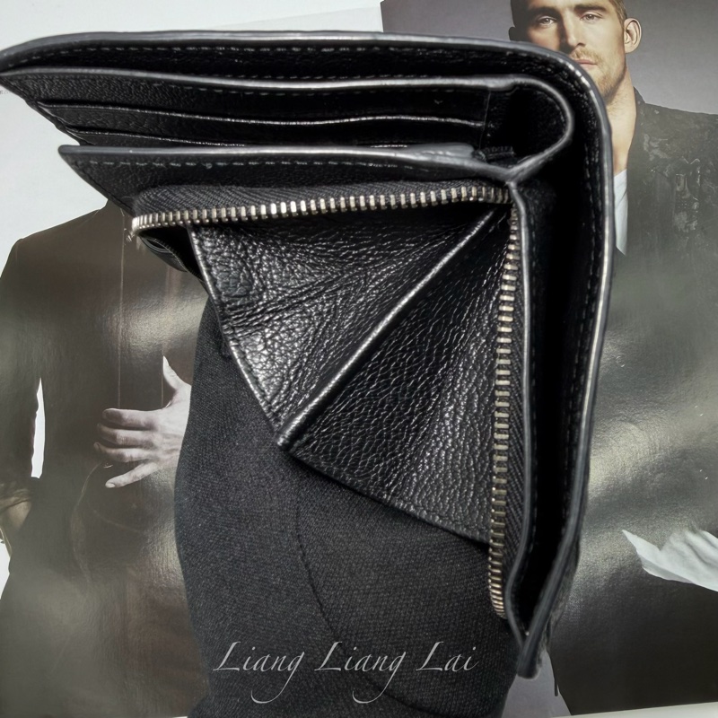 BOTTEGA VENETA BV 經典編織小羊皮對折扣式黑色中夾-15