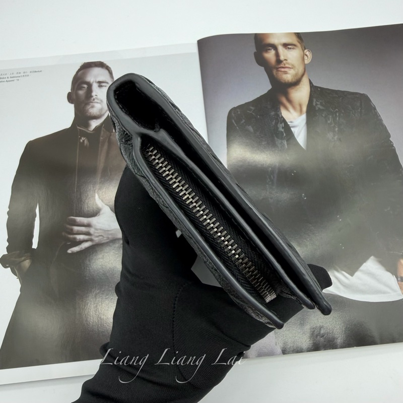 BOTTEGA VENETA BV 經典編織小羊皮對折扣式黑色中夾-21