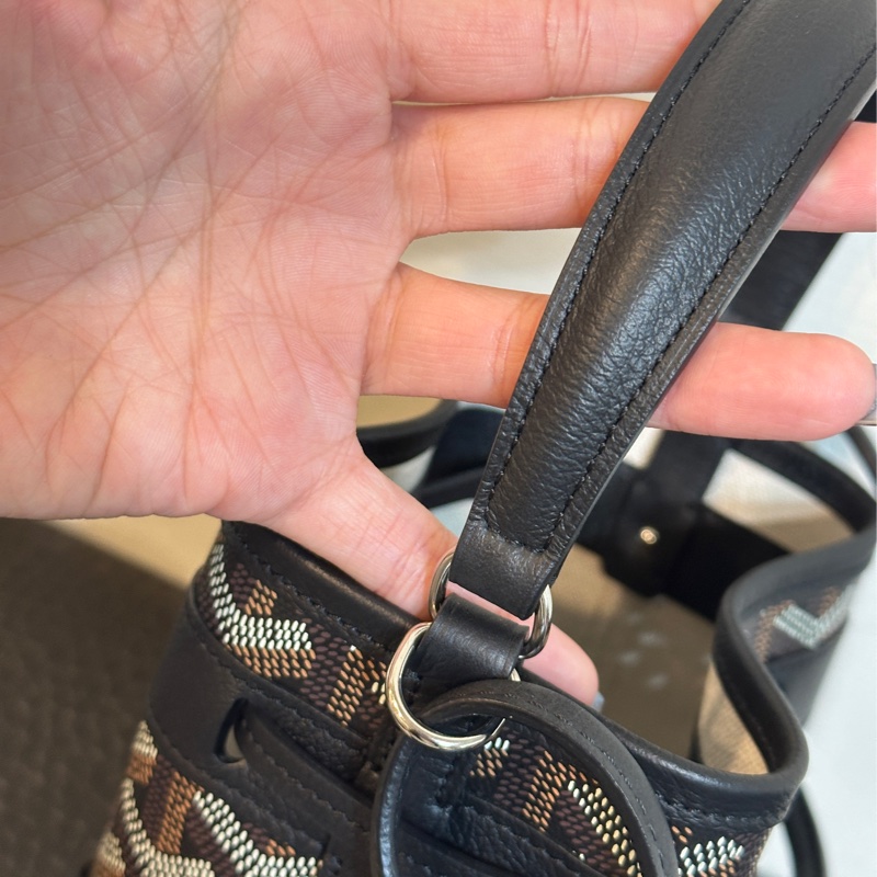 Goyard Mini Petit Flot愛心彩繪系列水桶包-黑色-17