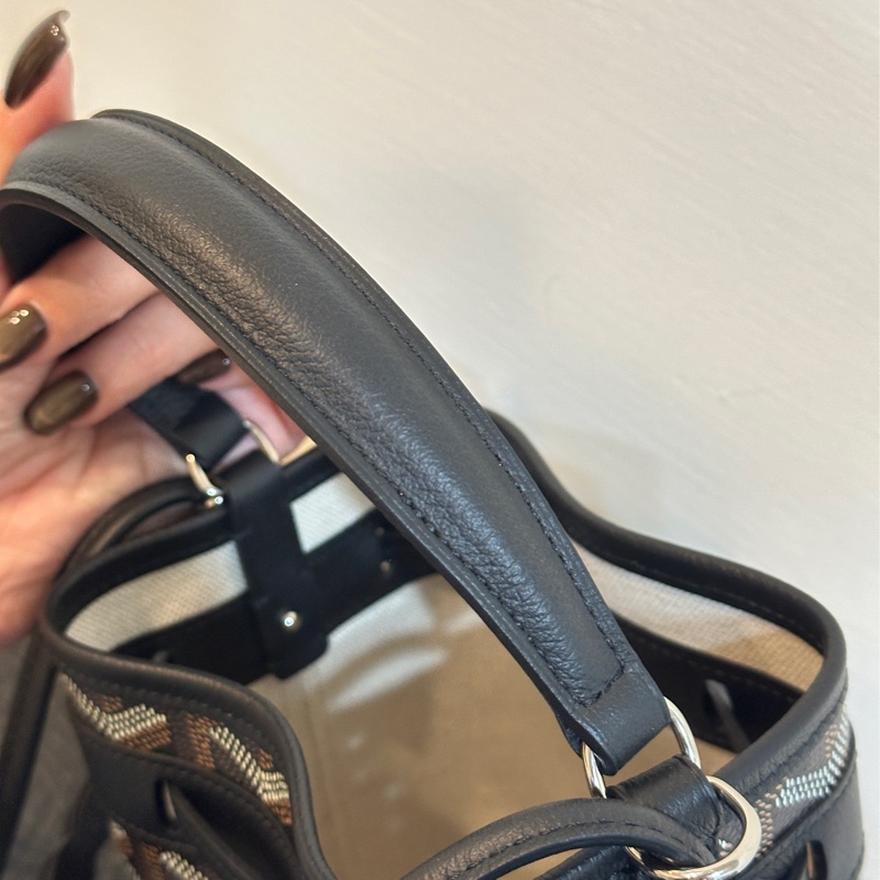 Goyard Mini Petit Flot愛心彩繪系列水桶包-黑色-18