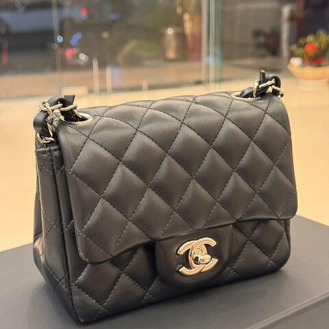 *SHIHNA名牌精品* CHANEL MINI COCO CF17 黑銀方胖