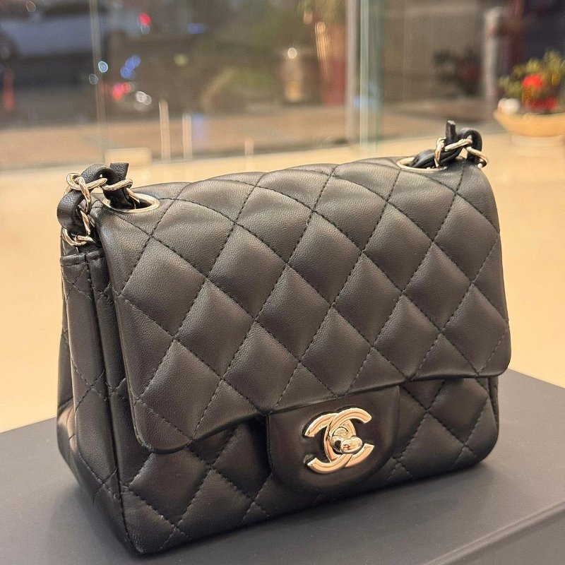 *SHIHNA名牌精品* CHANEL MINI COCO CF17 黑銀方胖-0