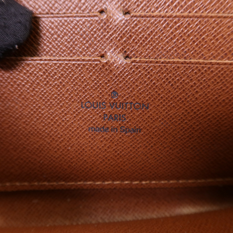 LOUIS VUITTON Monogram Zipper Long Wallet金扣長錢包M60017-5