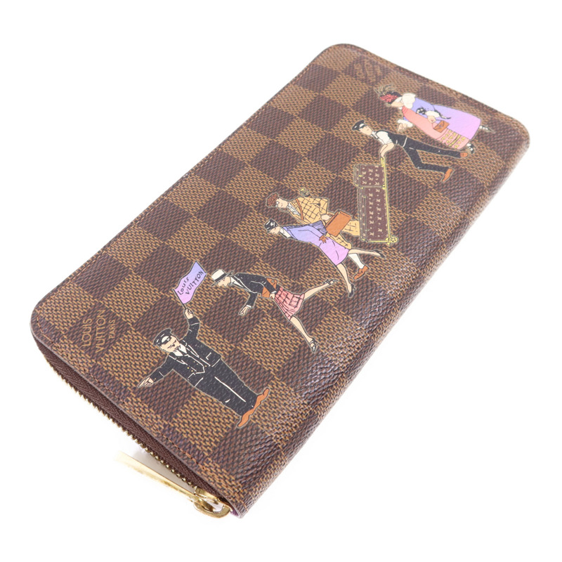 LOUIS VUITTON Damier Ebene Zippy Wallet金扣長錢包-2