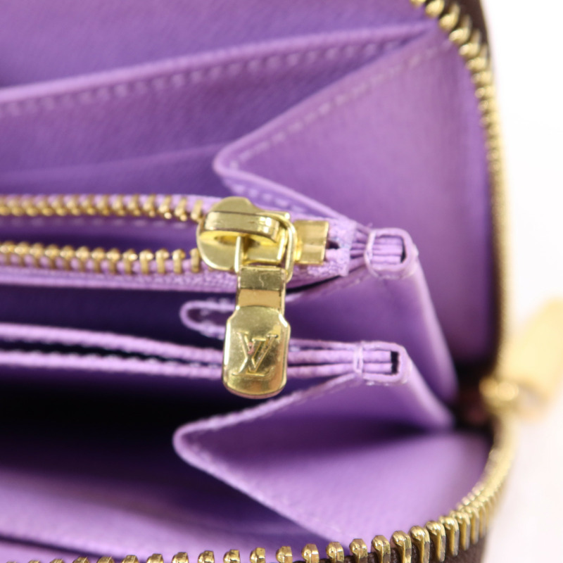 LOUIS VUITTON Damier Ebene Zippy Wallet金扣長錢包-7