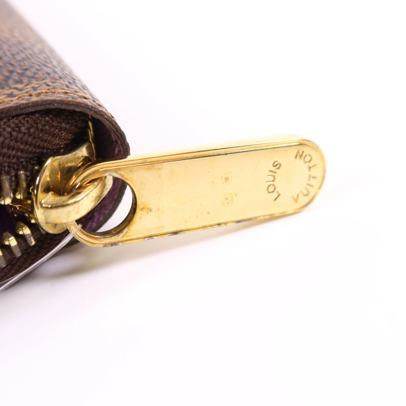 LOUIS VUITTON Damier Ebene Zippy Wallet金扣長錢包-8