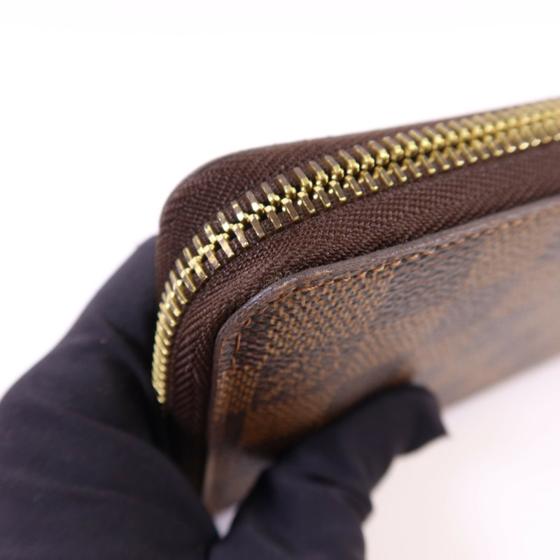 LOUIS VUITTON Damier Ebene Zippy Wallet金扣長錢包-14