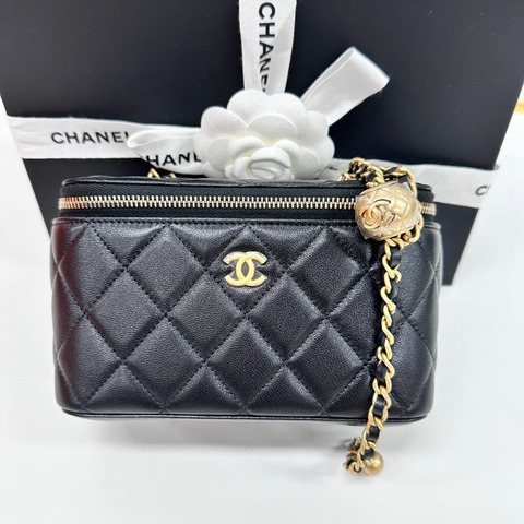 CHANEL 金球梳妝台長方形黑色 AP2303 禮品套裝