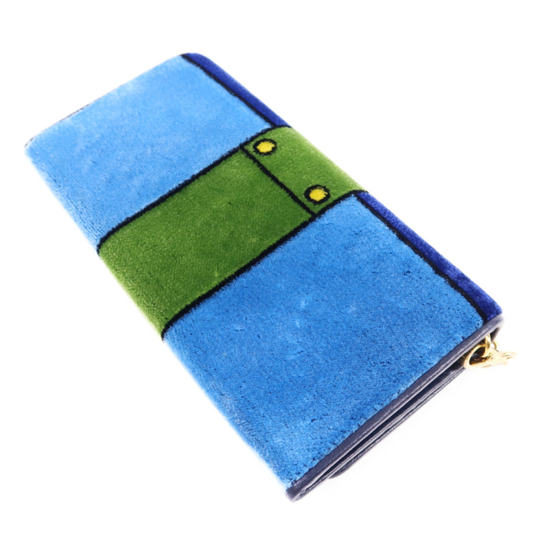 PRADA 天鵝絨Cahier Long Wallet金扣長錢包1MN019-3