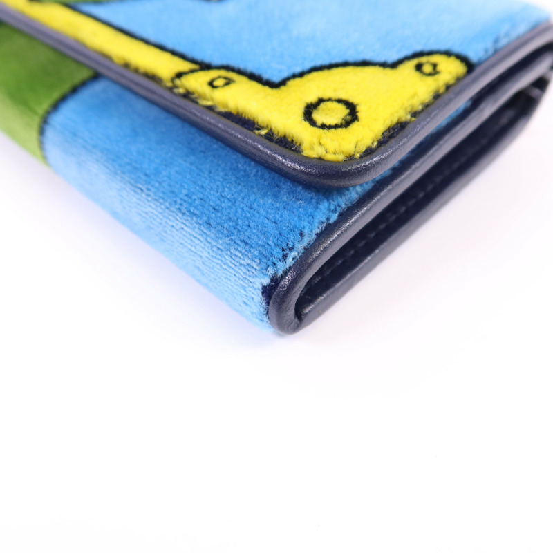 PRADA 天鵝絨Cahier Long Wallet金扣長錢包1MN019-9