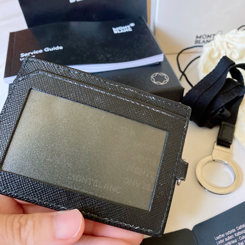 Montblanc萬寶龍識別證 Sartorial 匠心系列 Leather collection 黑色（附繩）-1