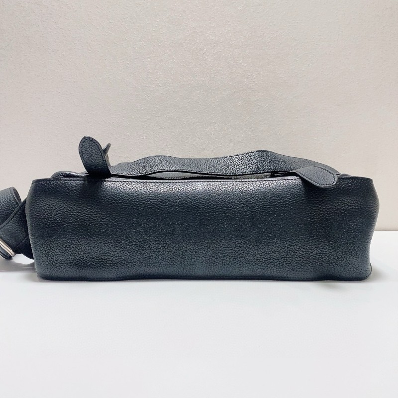 Hermes Steve中號深藍色tc皮 斜背包肩背包-3