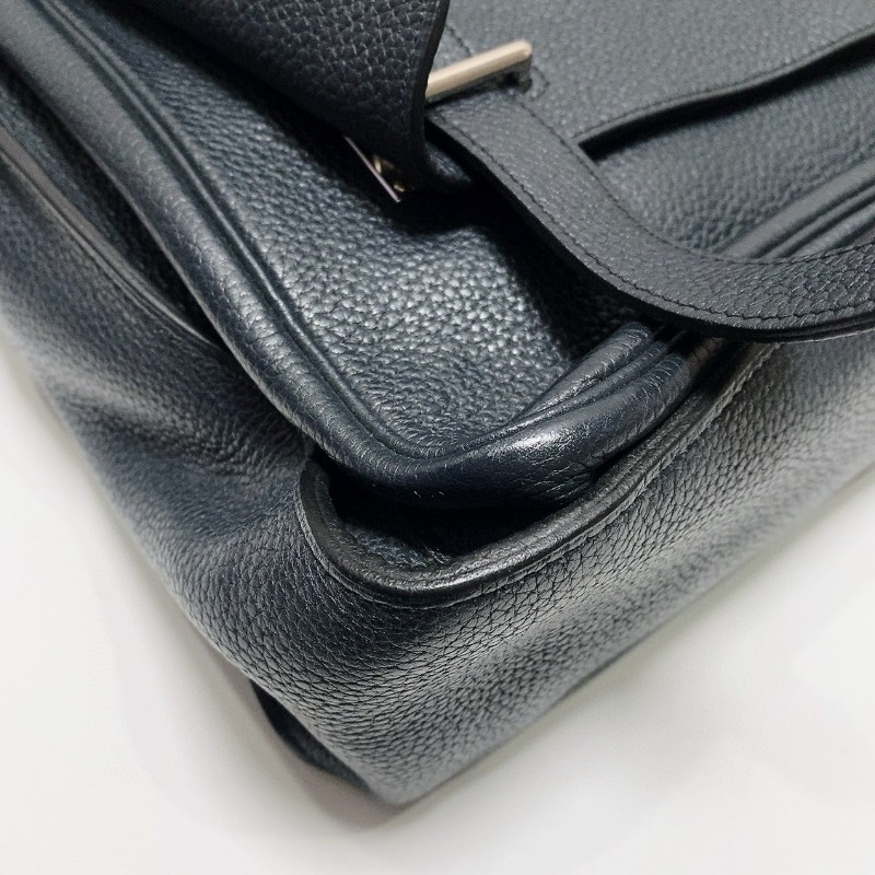 Hermes Steve中號深藍色tc皮 斜背包肩背包-4