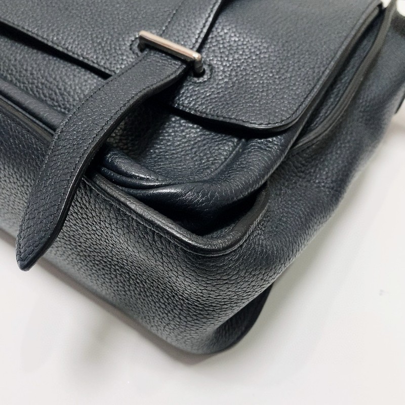 Hermes Steve中號深藍色tc皮 斜背包肩背包-5