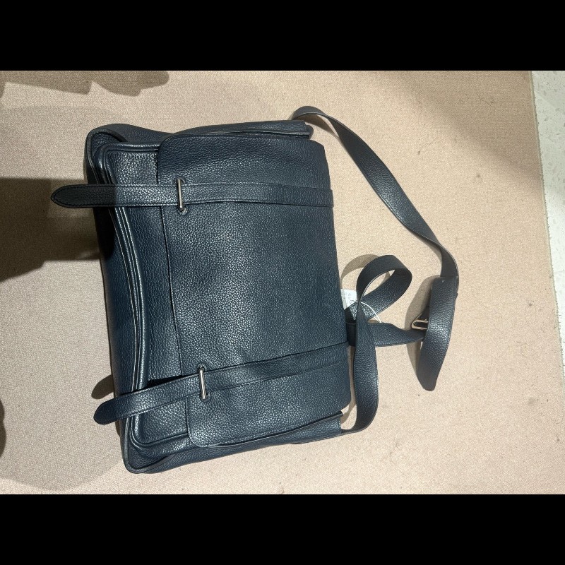 Hermes Steve中號深藍色tc皮 斜背包肩背包-9