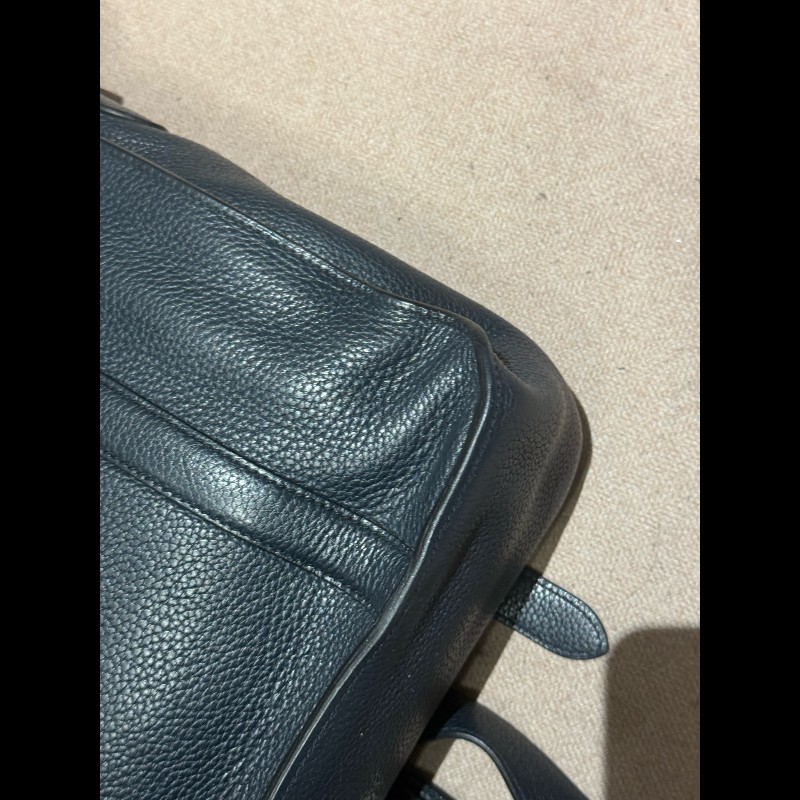 Hermes Steve中號深藍色tc皮 斜背包肩背包-15
