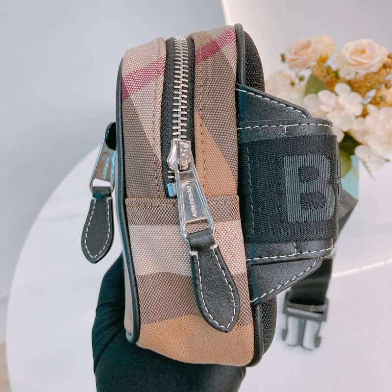 MS0408 BURBERRY 博柏利經典格仔紋腰包CHECK COTTON BUM BAG CANVAS-3