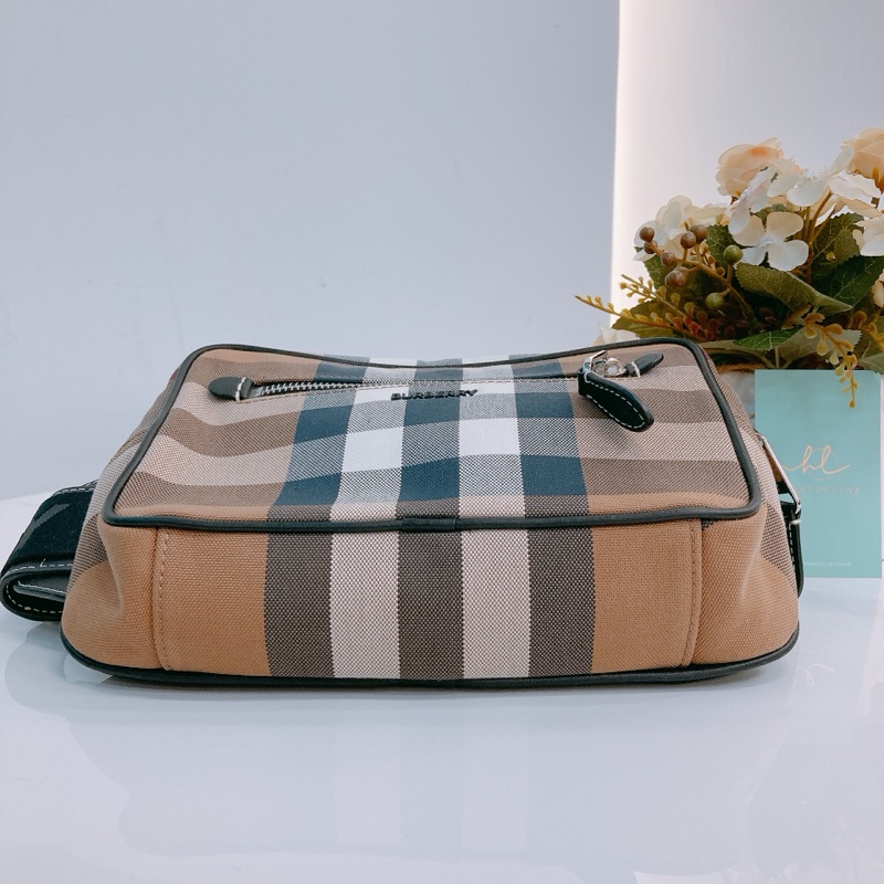 MS0408 BURBERRY 博柏利經典格仔紋腰包CHECK COTTON BUM BAG CANVAS-4