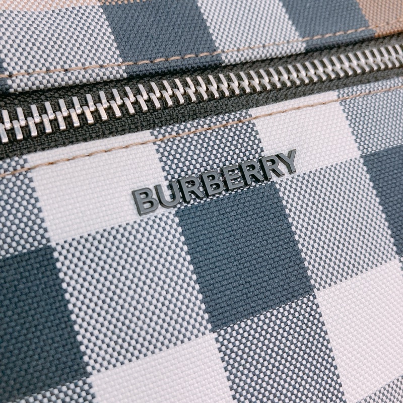 MS0408 BURBERRY 博柏利經典格仔紋腰包CHECK COTTON BUM BAG CANVAS-6