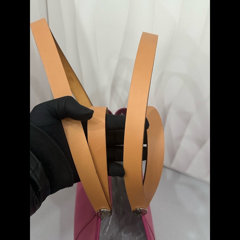 Hermes cabag 帆布包 手提單肩包 玫粉色-8