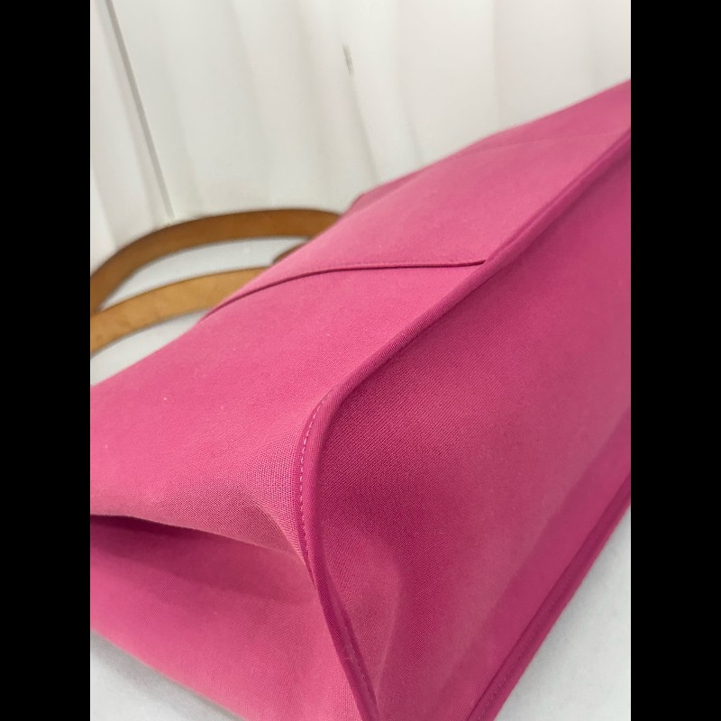 Hermes cabag 帆布包 手提單肩包 玫粉色-10