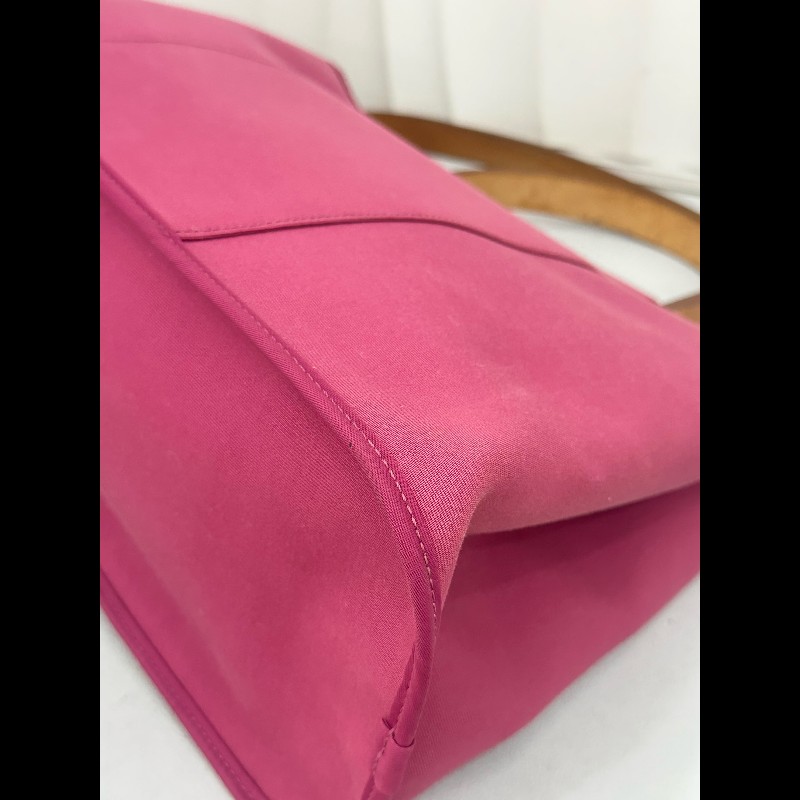 Hermes cabag 帆布包 手提單肩包 玫粉色-11