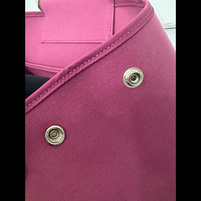 Hermes cabag 帆布包 手提單肩包 玫粉色-15