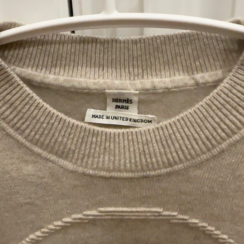Hermes愛馬仕長袖羊絨毛衣 99 新帶吊牌，38碼-1