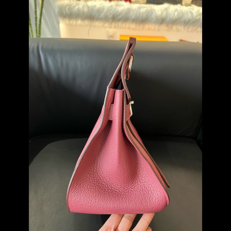 Hermes Jypisiere吉普賽34石榴紅銀扣-4