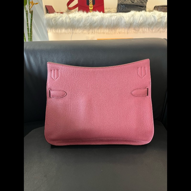 Hermes Jypisiere吉普賽34石榴紅銀扣-5