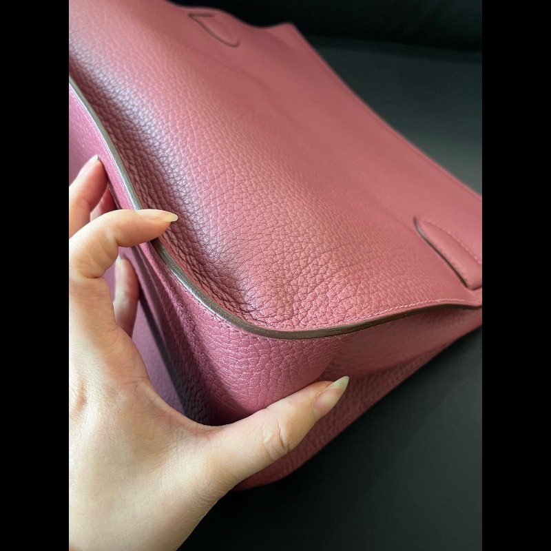 Hermes Jypisiere吉普賽34石榴紅銀扣-10