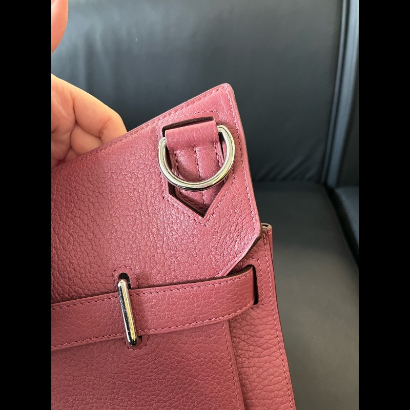 Hermes Jypisiere吉普賽34石榴紅銀扣-13