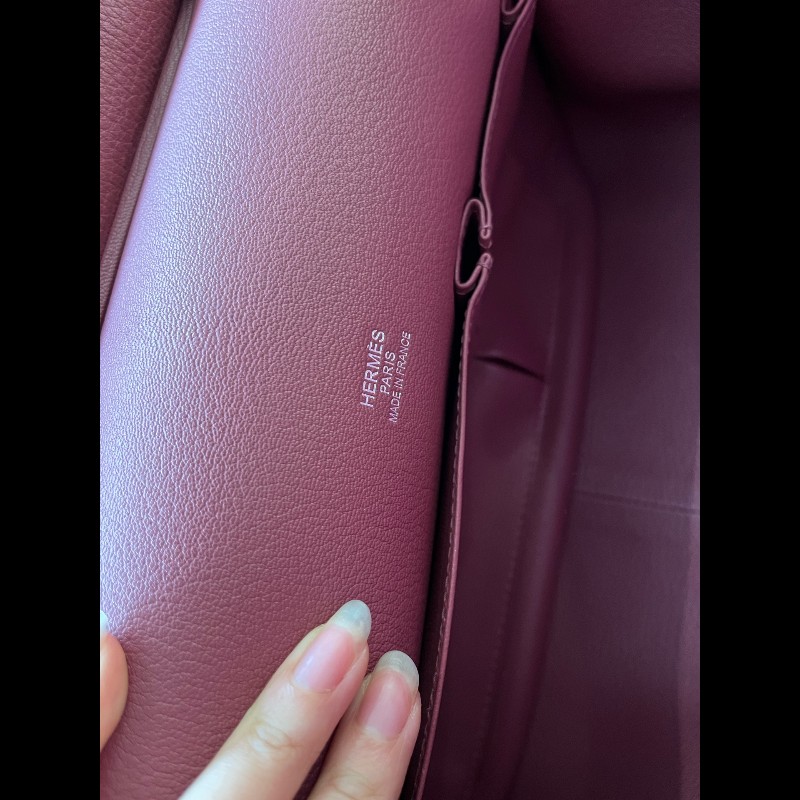 Hermes Jypisiere吉普賽34石榴紅銀扣-17