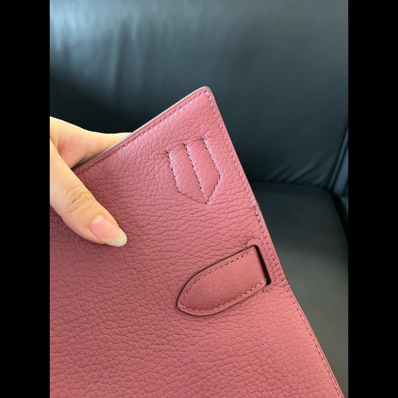 Hermes Jypisiere吉普賽34石榴紅銀扣-20