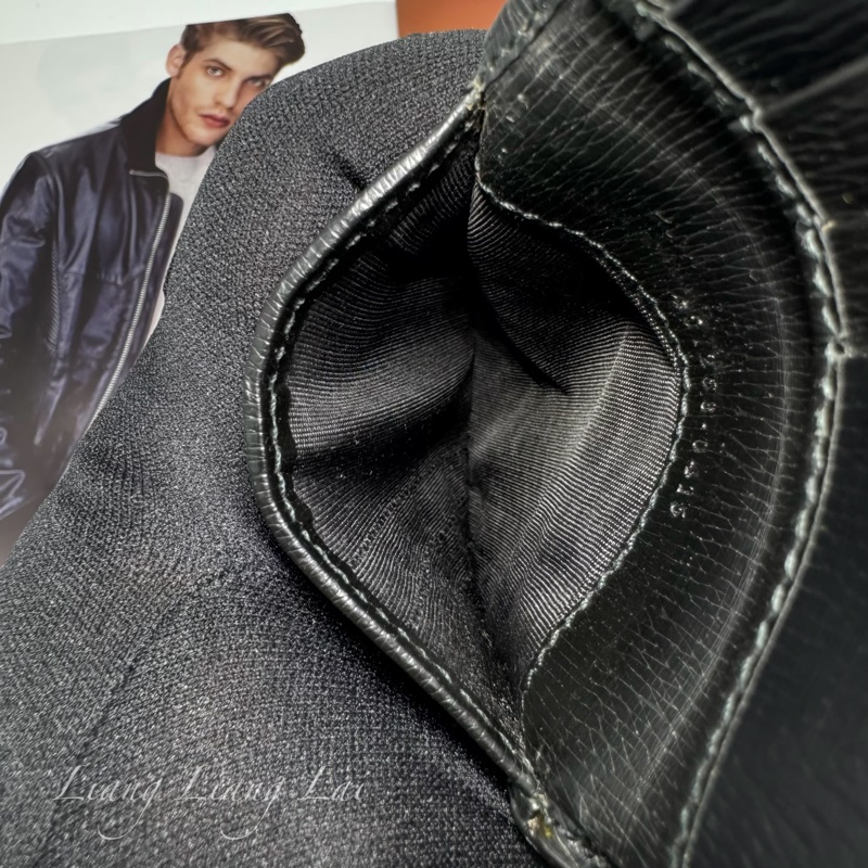 GUCCI 古馳 珊瑚蛇印花黑色對開短夾-10