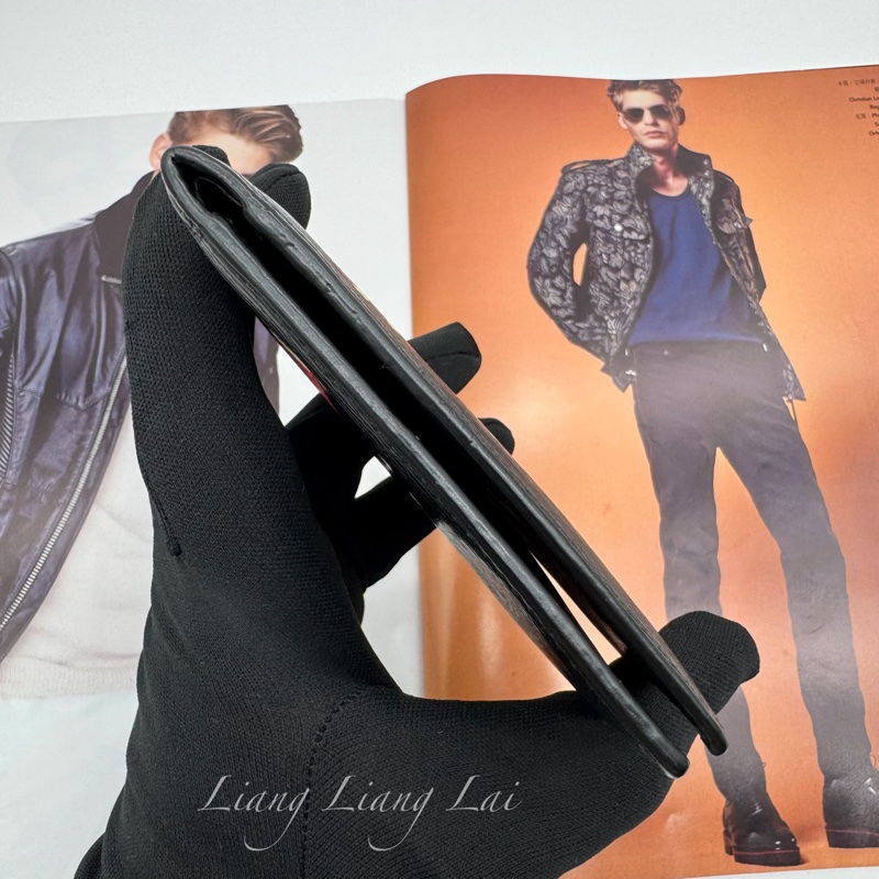 GUCCI 古馳 珊瑚蛇印花黑色對開短夾-15