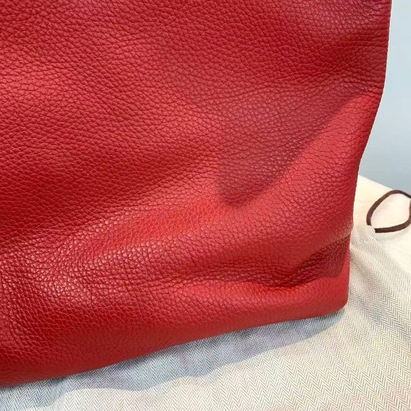 Hermes/愛馬仕Doublesens36 雙面包 拼色雙面橙紅色托特包-12