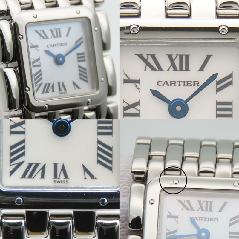 卡地亞 Ruban 2420 女士精鋼銀色腕錶,白色貝殼錶盤-6