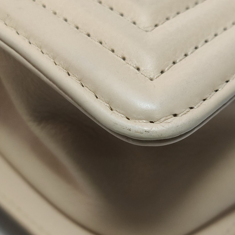 Chanel 小號Leboy菱格紋奶茶色 20cm-13