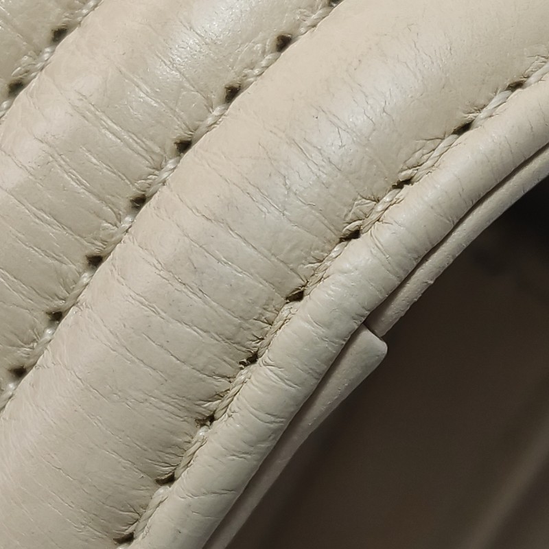 Chanel 小號Leboy菱格紋奶茶色 20cm-15